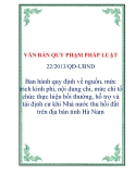 VĂN BẢN QUY PHẠM PHÁP LUẬT 22/2013/QĐ-UBND 