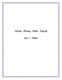 Thanh - Phong - Minh - Nguyệt - Kỳ 3 