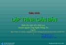 Giáo trình môn lập trình căn bản