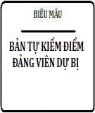 Bản tự kiểm điểm đảng viên dự bị