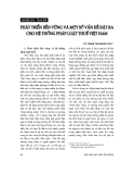 Báo cáo " Phát triển bền vững và một số vấn đề đặt ra cho hệ thống pháp luật thuế Việt Nam "