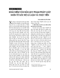 Báo cáo "  Khái niệm văn bản quy phạm pháp luật nhìn từ góc độ lí luận và thực tiễn "