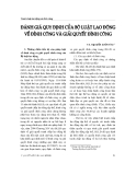 Báo cáo " Đánh giá quy định của Bộ luật lao động về đình công và giải quyết đình công "