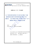 Khóa luận tốt nghiệp Kế toán - Kiểm toán: Kế toán bán hàng và xác định kết quả kinh doanh tại CN Cty CP Đầu tư phát triển công nghệ viễn thông truyền hình ACOM