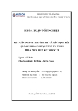 Luận văn:Kế toán doanh thu, chi phí và xác định kết quả kinh doanh tại Công ty TNHH Phân phối liên kết quốc tế