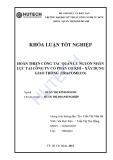 Luận văn:Hoàn thiện công tác quản lý nguồn nhân lực tại công ty cổ phần cơ khí - xây dựng giao thông (Tracomeco)