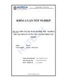 Luận văn:Một số giải pháp hoàn thiện công tác kế toán nợ phải thu - nợ phải trả tại Công ty CP Tư vấn và giao nhận Vạn Hạnh