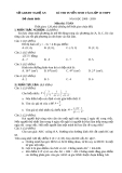 ĐỀ THI TUYỂN SINH VÀO LỚP 10 THPT NĂM HỌC 2008 – 2009 MÔN TOÁN - SỞ GD&ĐT NGHỆ AN