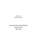 Đề tài: Công tác giải quyết tranh chấp đất đai tại huyện Cái Bè(2006-2009)