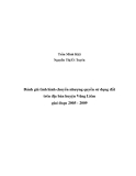Đề tài: Đánh giá tình hình chuyển nhượng quyến sử dụng đất trên địa bạn huyện Vũng Liêm giai đoạn 2005-2009