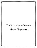 Thú vị trải nghiệm màu sắc tại Singapore