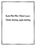 Koh Phi Phi (Thái Lan): Thiên đường nghỉ dưỡng