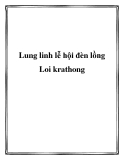 Lung linh lễ hội đèn lồng Loi krathong