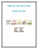 Màu sắc căn nhà và tâm trạng của bạn