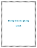 Phong thủy cho phòng khách