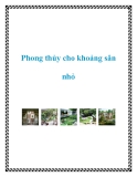 Phong thủy cho khoảng sân nhỏ