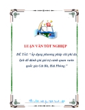 luận văn: Áp dụng phương pháp chi phí du lịch để đánh giá giá trị cảnh quan vườn quốc gia Cát Bà, Hải Phòng