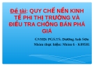 Quy chế thị trường và điều tra chống bán phá giá