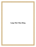 Lặng Nhớ Mùa Đông