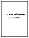 Năm thành phố lãng mạn nhất hành tinh