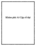 Khám phá Ai Cập cổ đại