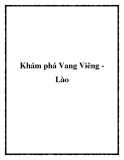 Khám phá Vang Viêng Lào