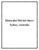 Khám phá Nhà hát Opera Sydney, Australia