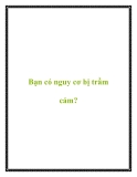 Bạn có nguy cơ bị trầm cảm?