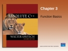 Chapter 3 Function Basics