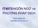 NGÔN NGỮ và PHƯƠNG PHÁP DỊCH THÀNH CÔNG - Chương 5: Sinh mã