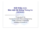 Giới thiệu môn Bảo mật Hệ thống Thông tin (503009)