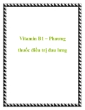 Vitamin B1 – Phương thuốc điều trị đau lưng