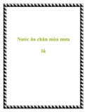 Nước ăn chân mùa mưa lũ