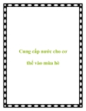 Cung cấp nước cho cơ thể vào mùa hè