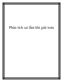 Đề tài: Phân tích sai lầm khi giải toán