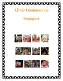 Lễ hội Thaipusam tại Singapore