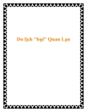 Du lịch "bụi" Quan Lạn