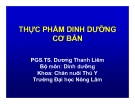 THỰC PHẨM DINH DƯỠNG CƠ BẢN -  PGS.TS. Dương Thanh Liêm