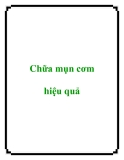 Chữa mụn cơm hiệu quả