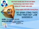 Công nghệ chế biến lương thực trộn bột và sandwich