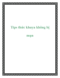 Tips thức khuya không bị mụn