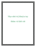 Mẹo nhỏ trị khuỷu tay thâm và khô rát