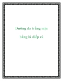 Dưỡng da trắng mịn bằng lá diếp cá