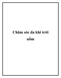 Chăm sóc da khi trời nồm