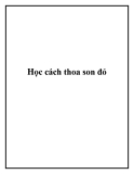 Học về cách thoa son đỏ