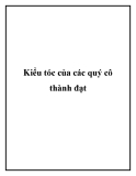 Kiểu tóc của các quý cô thành đạt