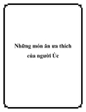 Những món ăn ưa thích của người Úc