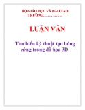  LUẬN VĂN: Tìm hiểu kỹ thuật tạo bóng cứng trong đồ họa 3D