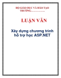 LUẬN VĂN: Xây dựng chương trình hỗ trợ học ASP.NET