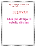 LUẬN VĂN:  Khai phá dữ liệu từ website việc làm